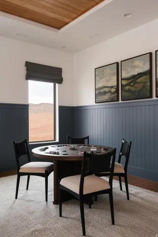 Accent wall with board and batten detailing