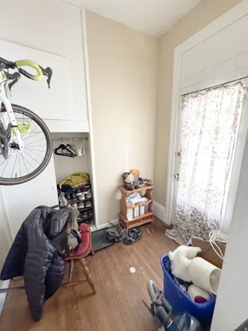 Wood-finish flooring throughout