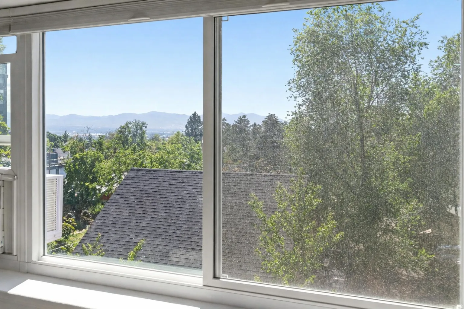View west from large living room window
