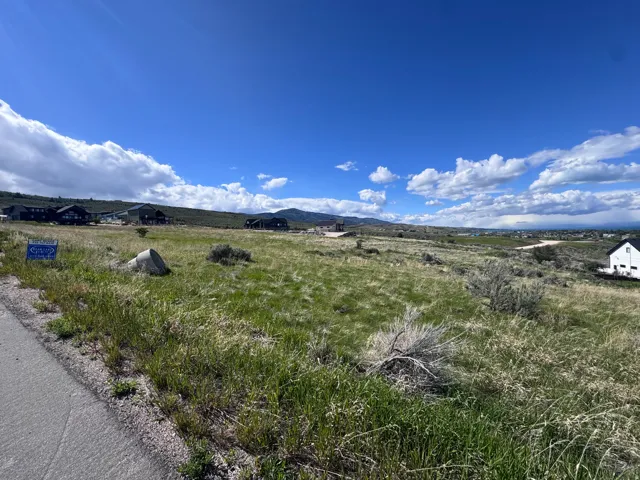 Expansive undeveloped land parcel featuring natural grasses and distant residential structures