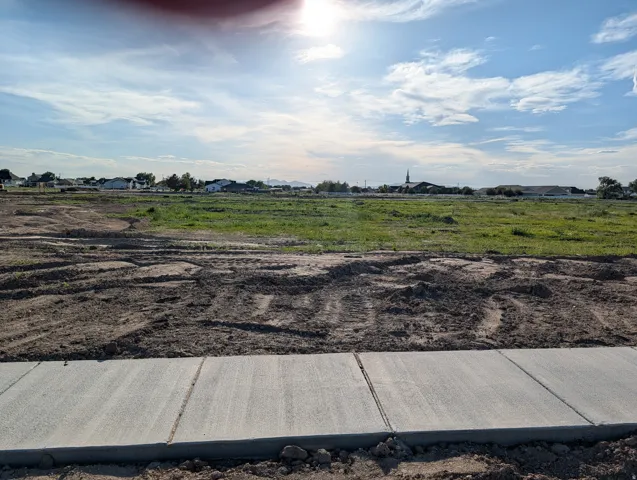 Expansive undeveloped lot with existing concrete sidewalk