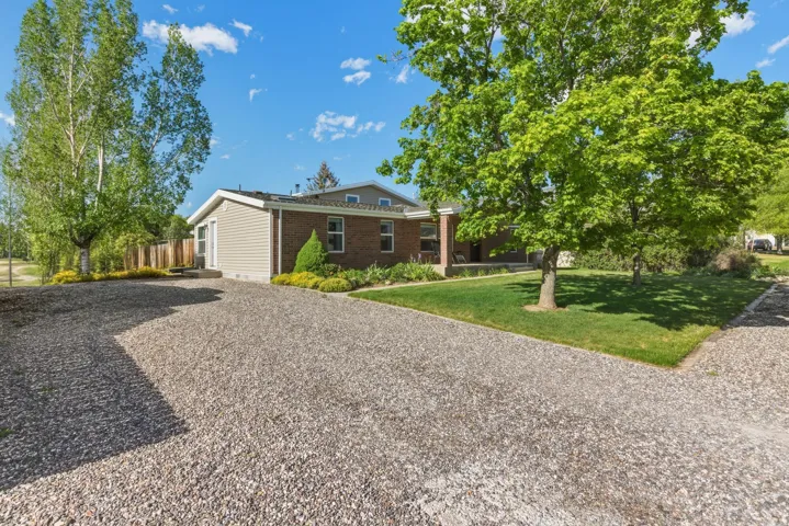 Large gravel driveway