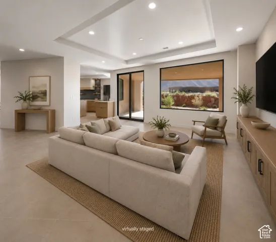 Second family room adjacent to the kitchen. The perfect layout for hosting large gatherings.