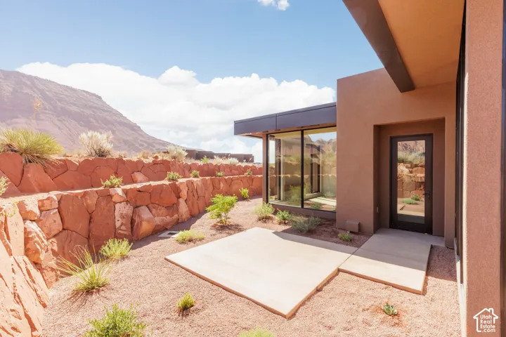Secluded private patio located near the primary suite.