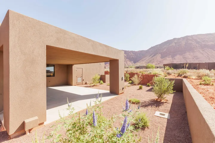 Backyard patio is pre-plumed for a fire pit, outdoor kitchen area and a hot tub.