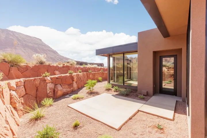 Secluded private patio located near the primary suite.