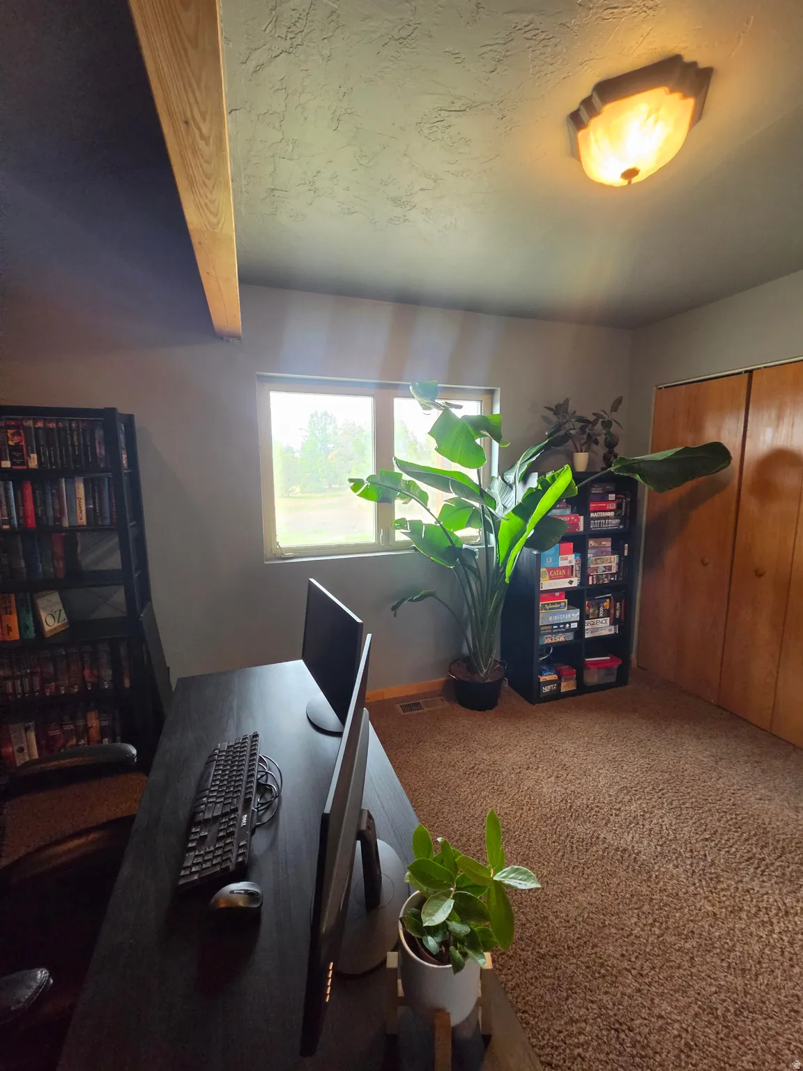 Downstairs Bedroom with recessed lighting