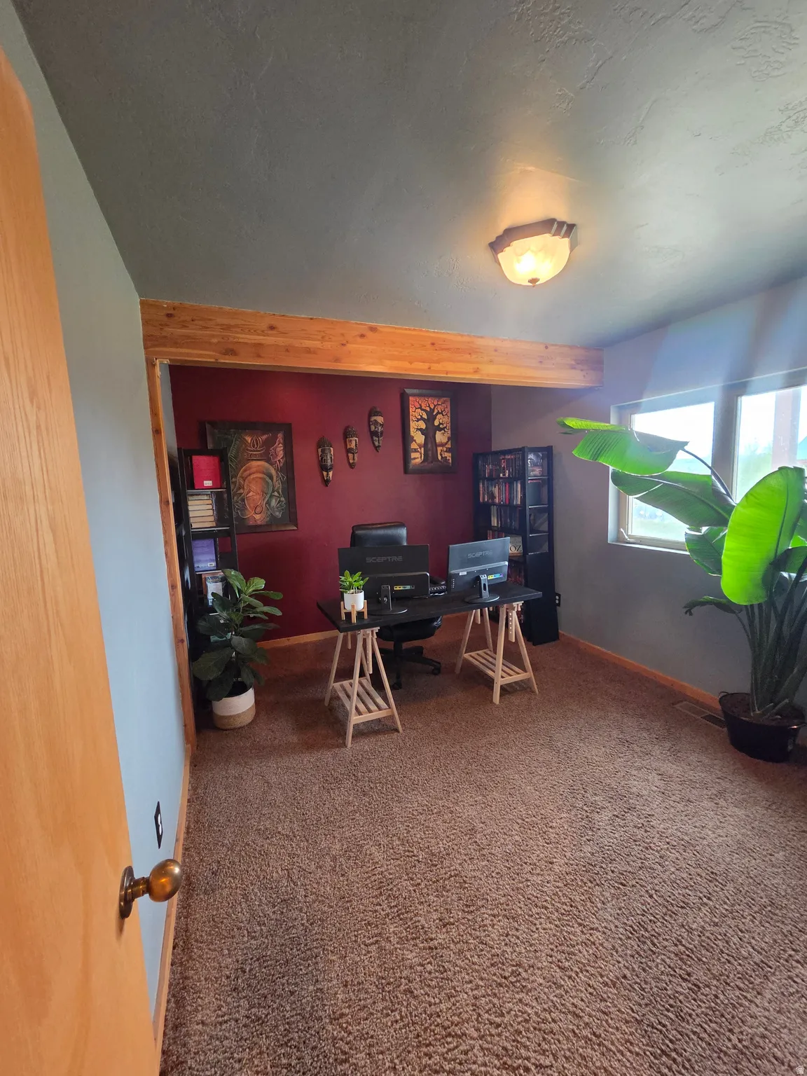 Downstairs Bedroom with recessed lighting