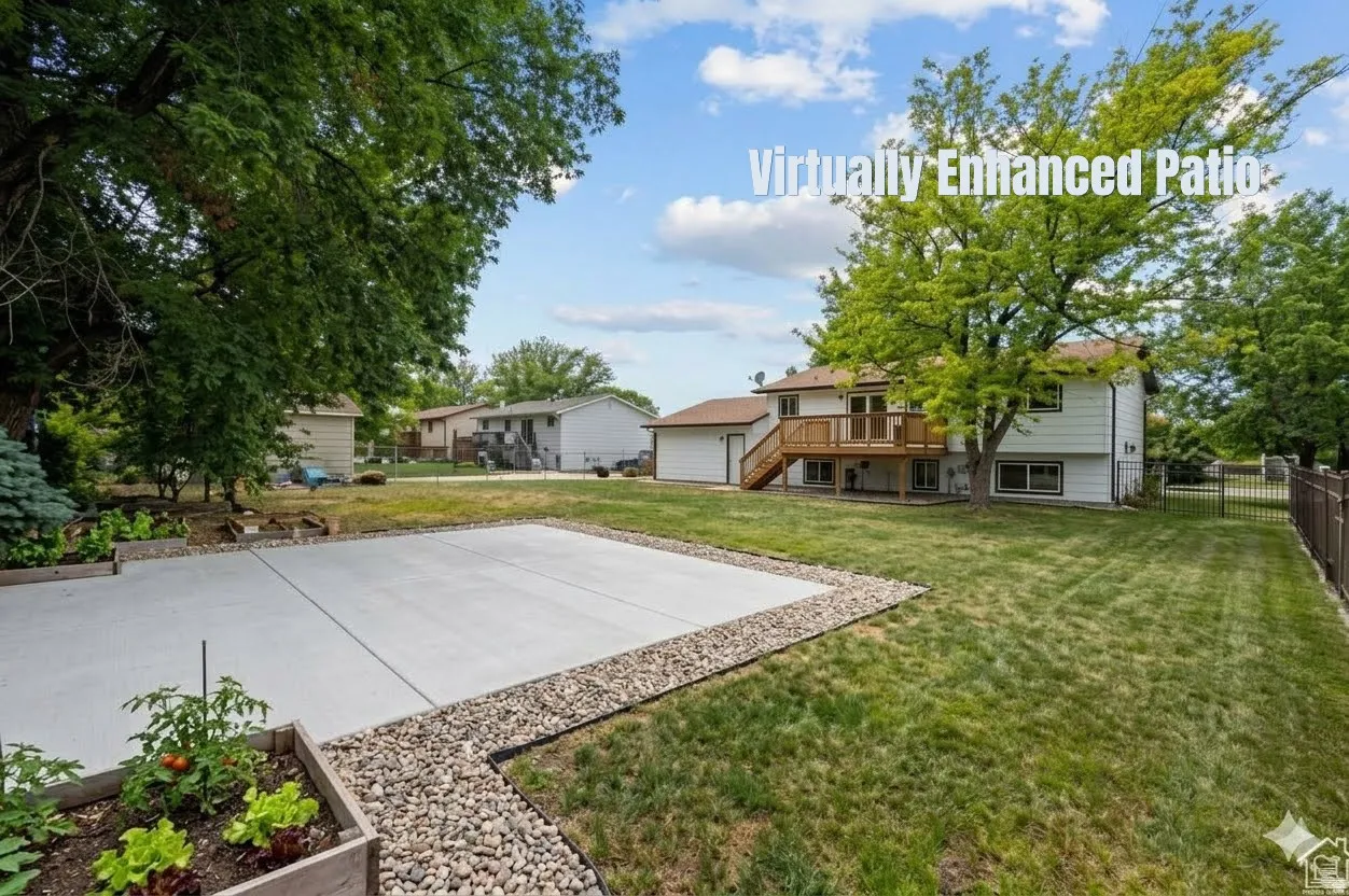 The posibilities are endless for this  backyard patio. Virtual idea presented.
