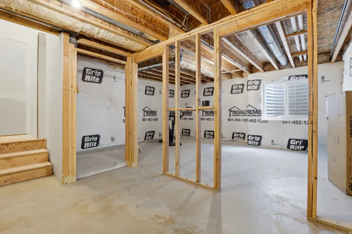 Unfinished basement ready for you to finish or use for extra storage.