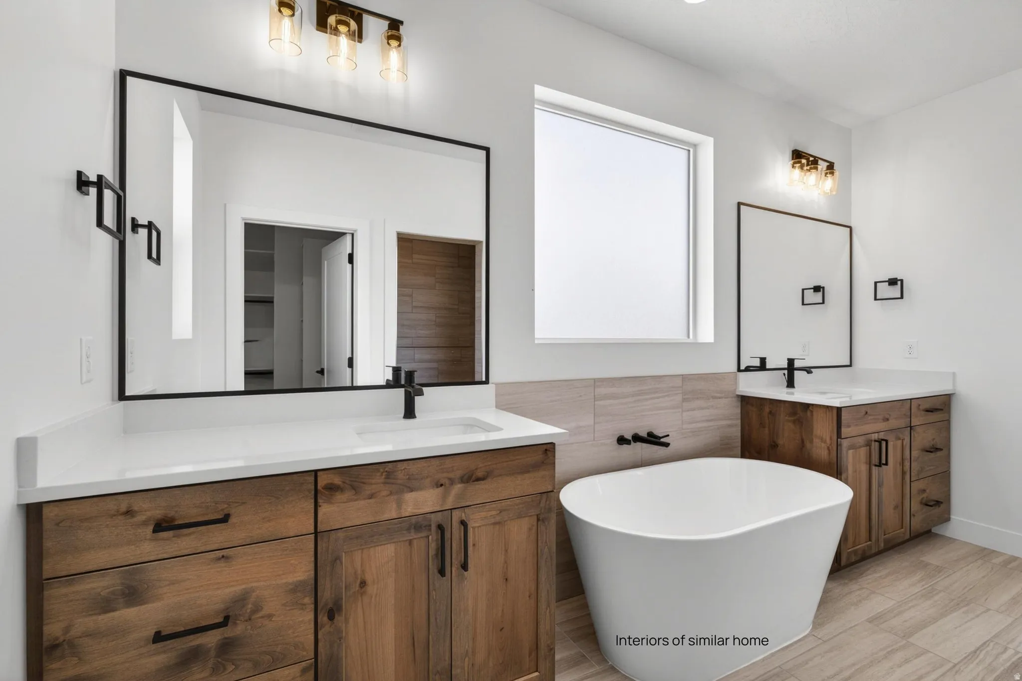 Interiors are from a similar home