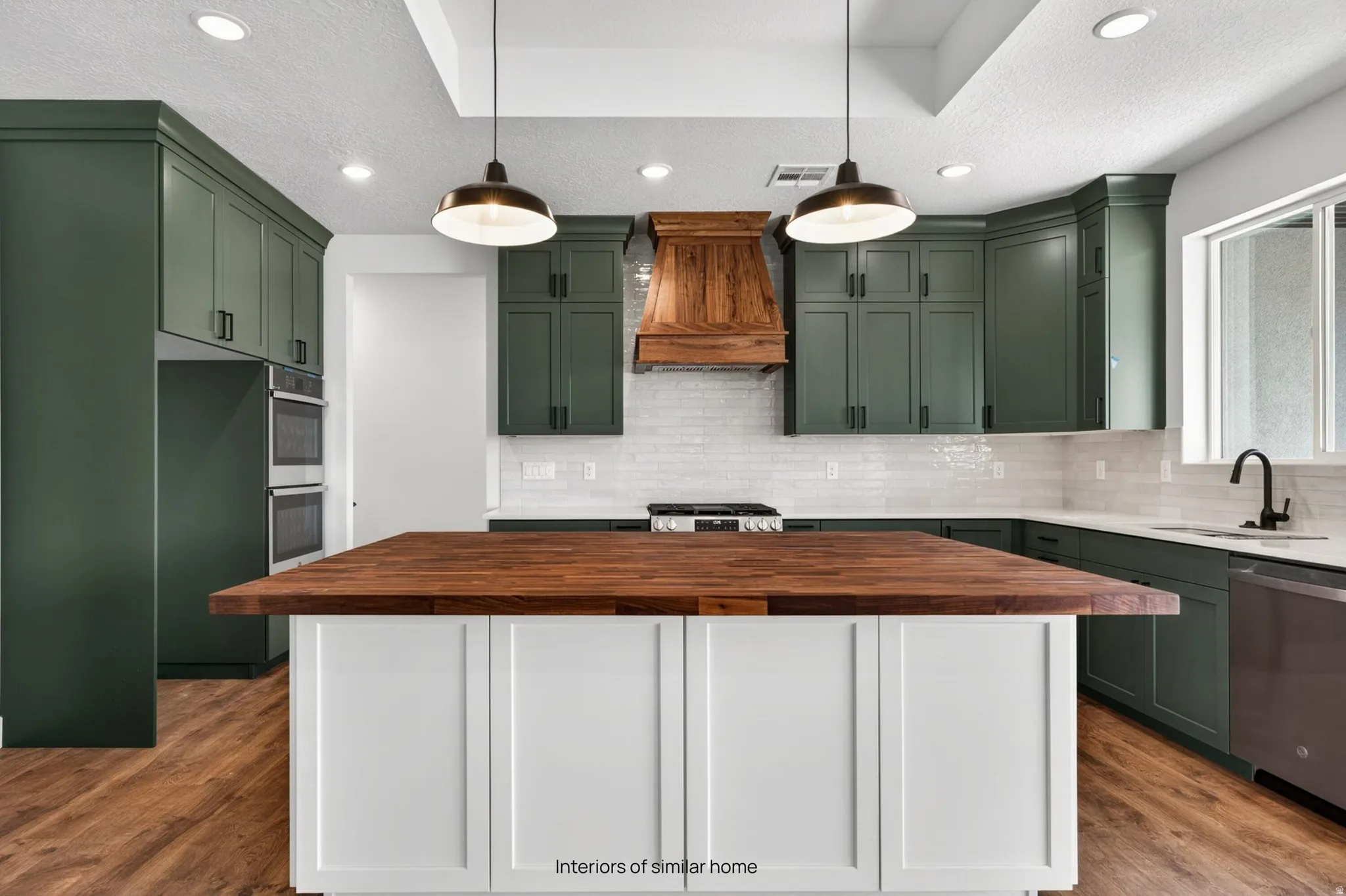 Interiors are from a similar home