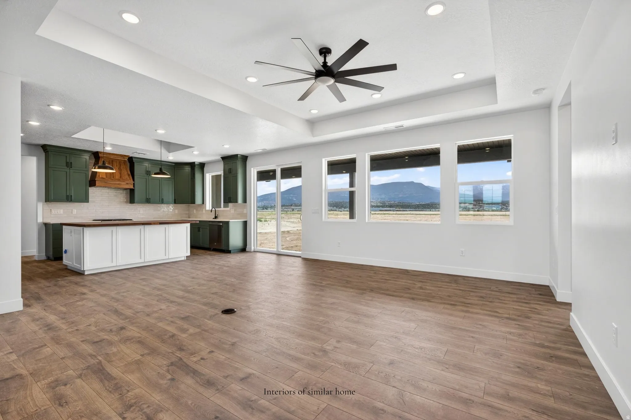 Interiors are from a similar home