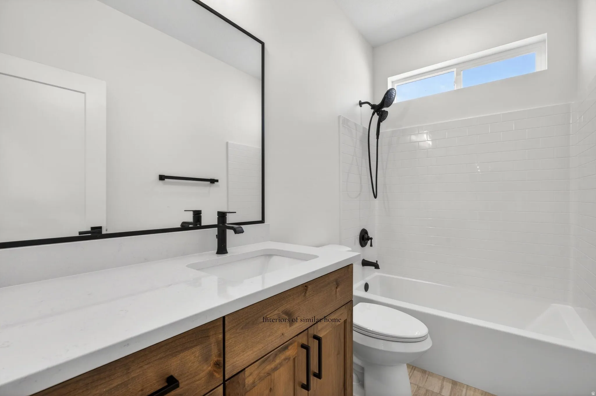 Interiors are from a similar home