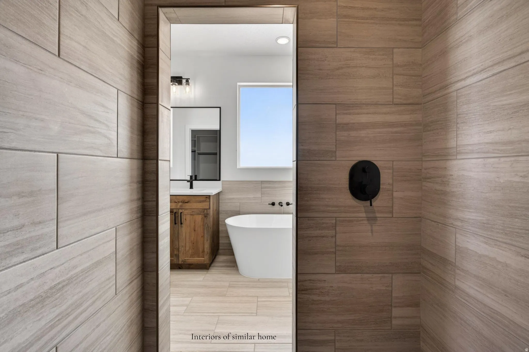 Interiors are from a similar home