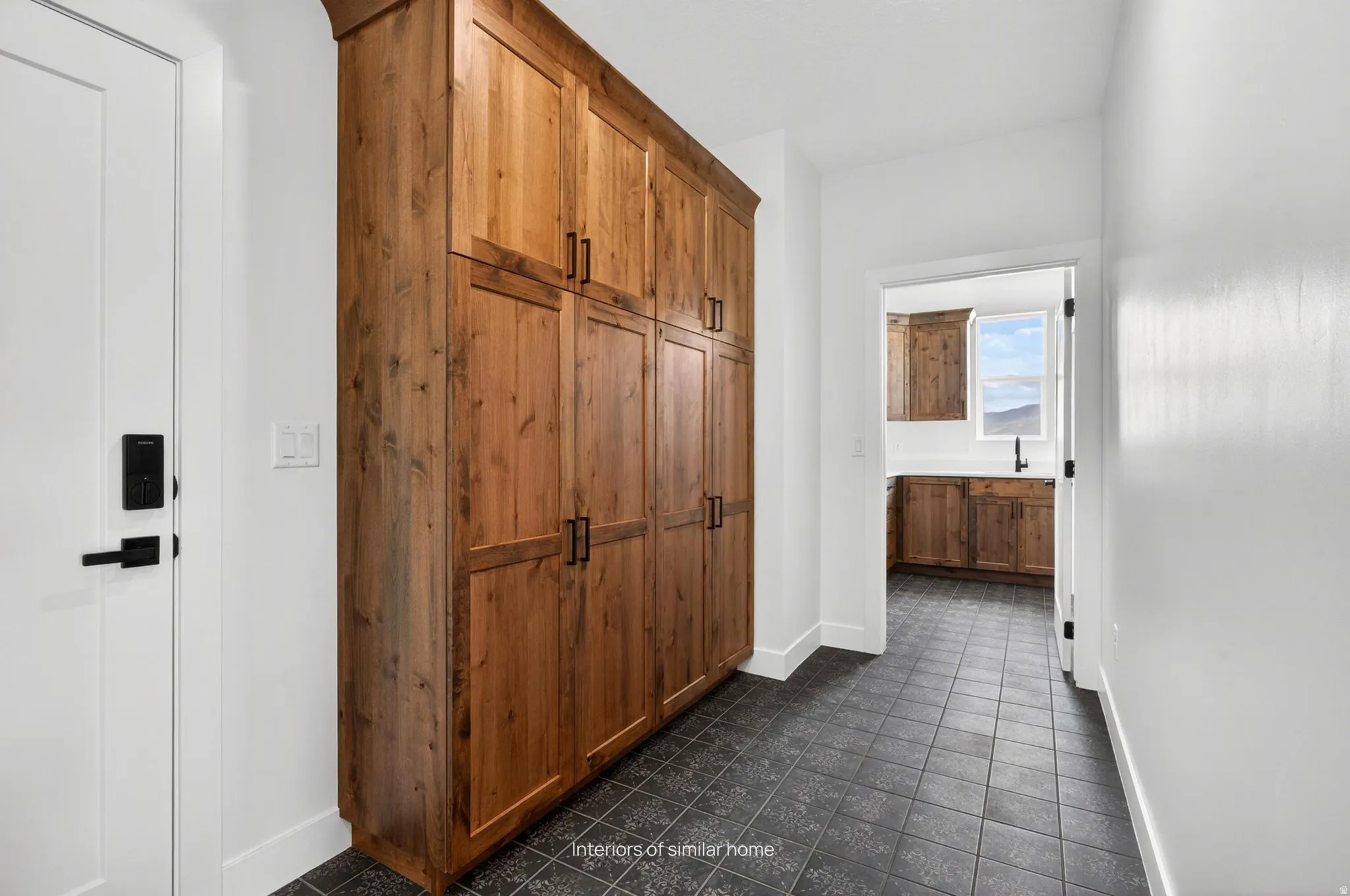 Interiors are from a similar home