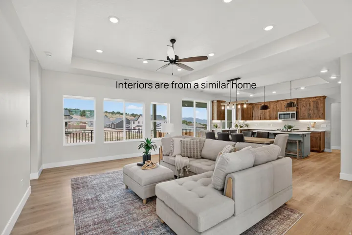 Interiors are from a similar home