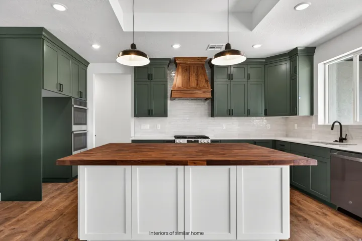 Interiors are from a similar home