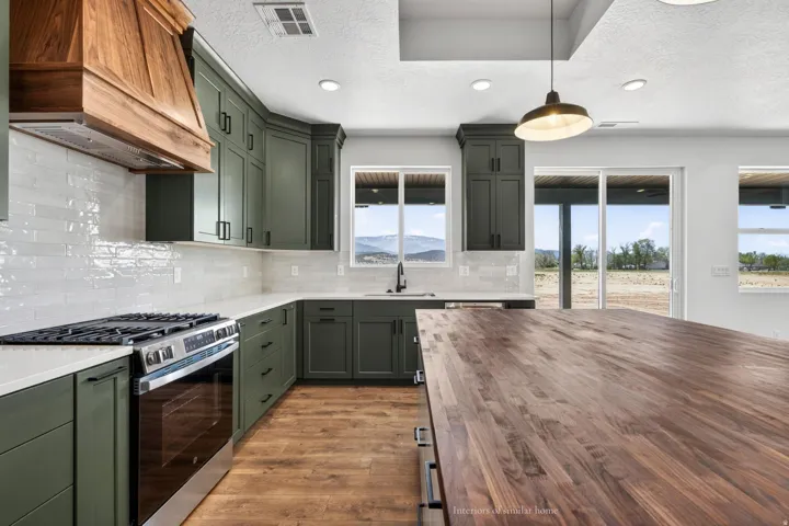 Interiors are from a similar home