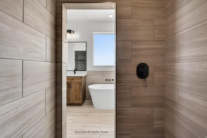 Interiors are from a similar home