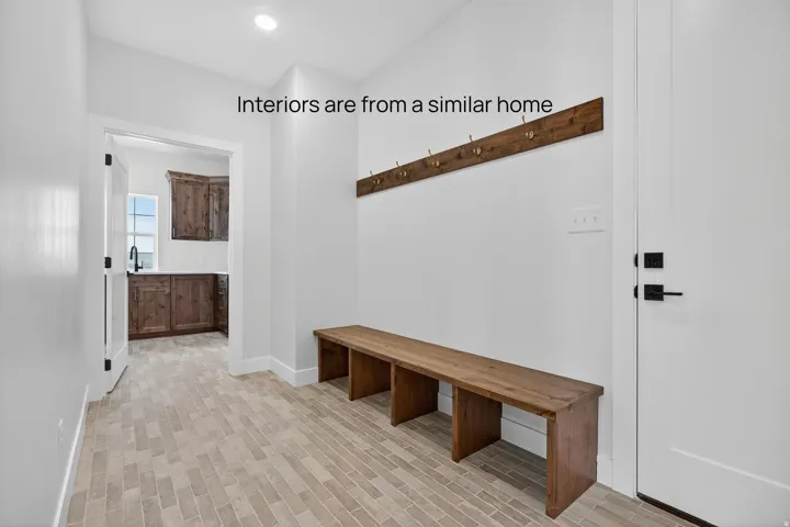 Interiors are from a similar home