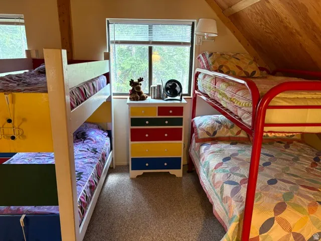 Loft bedroom with third set of bunkbeds