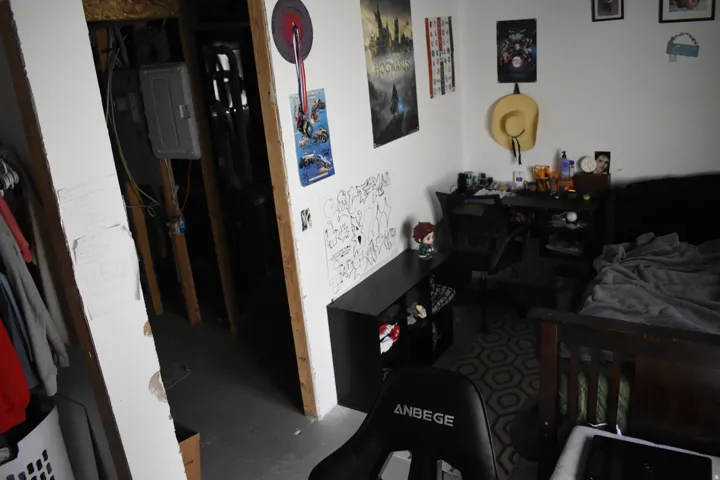 3/4 finished basement bedroom