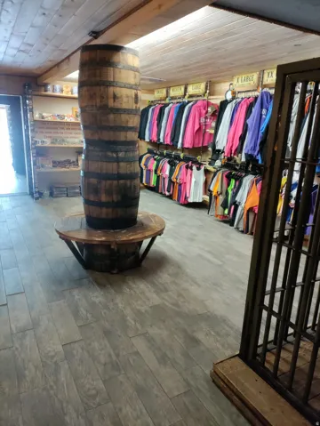 Vaulted wood-paneled ceiling with exposed wood beams
