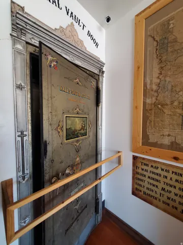Vintage vault door with intricate detailing
