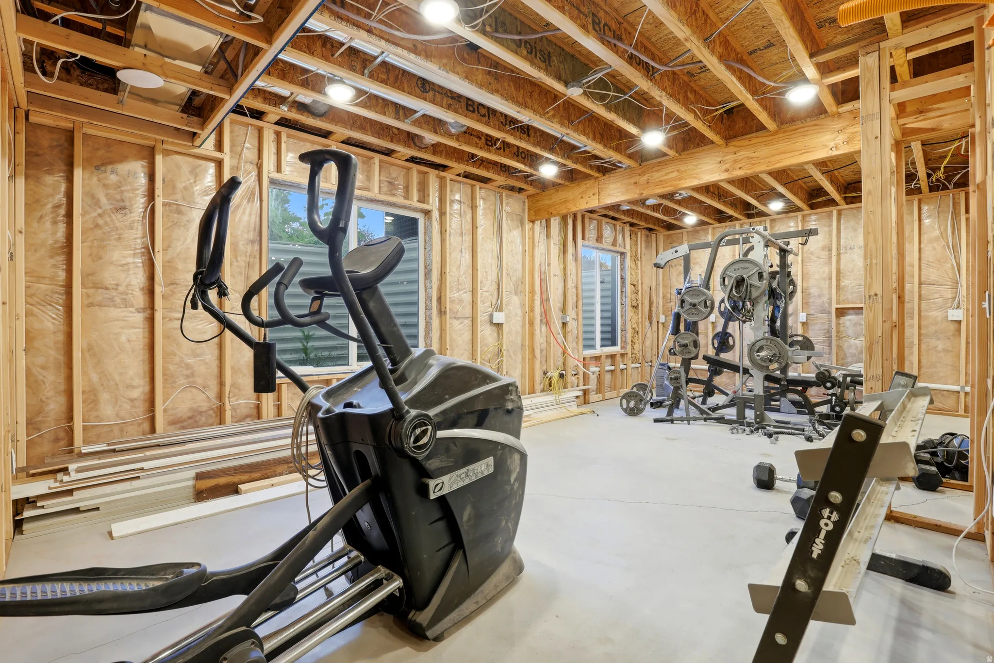 Roughed in basement