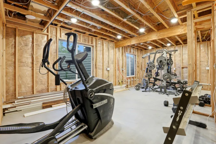 Roughed in basement
