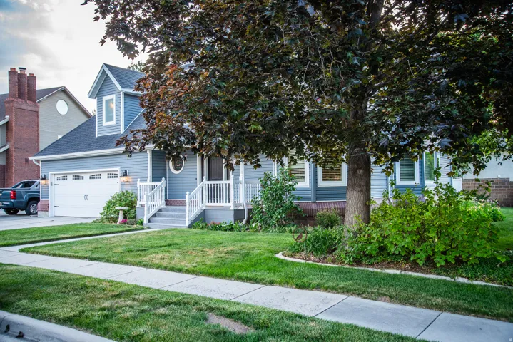 East-facing home situated on a large corner lot