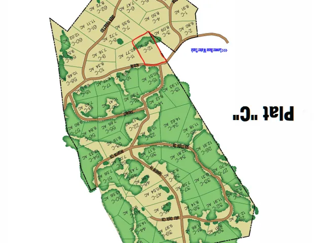 Plat Map "C". Illustrating the parcel divisions and acreage within the property