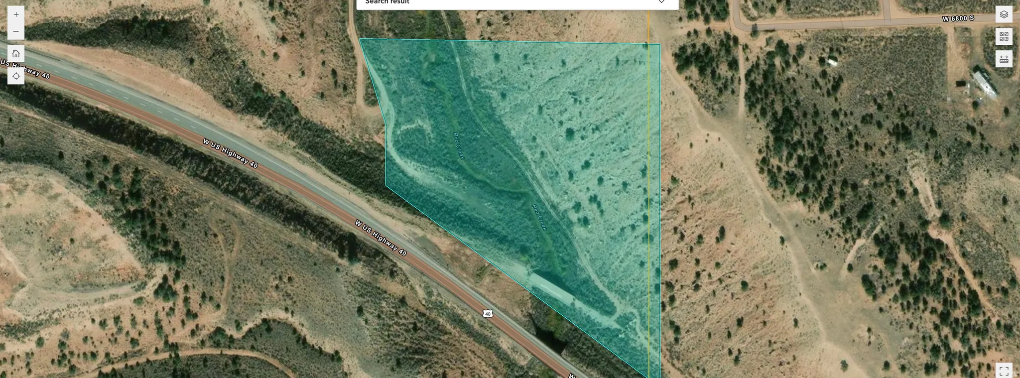 Property Parcel Map. Illustrating the property's boundary and surrounding land features