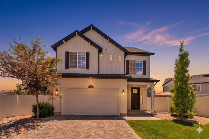 Contemporary two-story exterior with board and batten siding accents