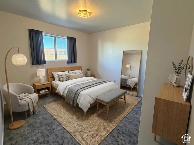 Digitally staged bedroom 2
