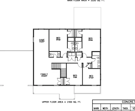 Upper Floor plan