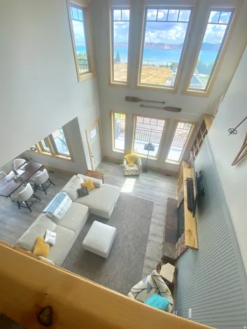 Over looking the balcony from the upstairs family room/den/loft.