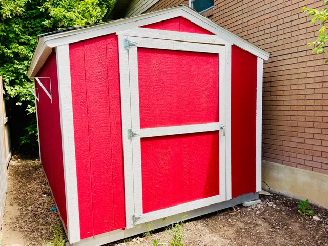 Sturdy red shed