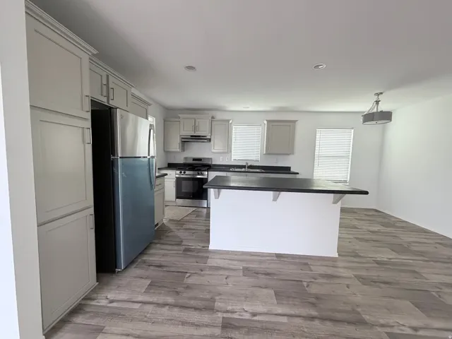 Kitchen and dining area