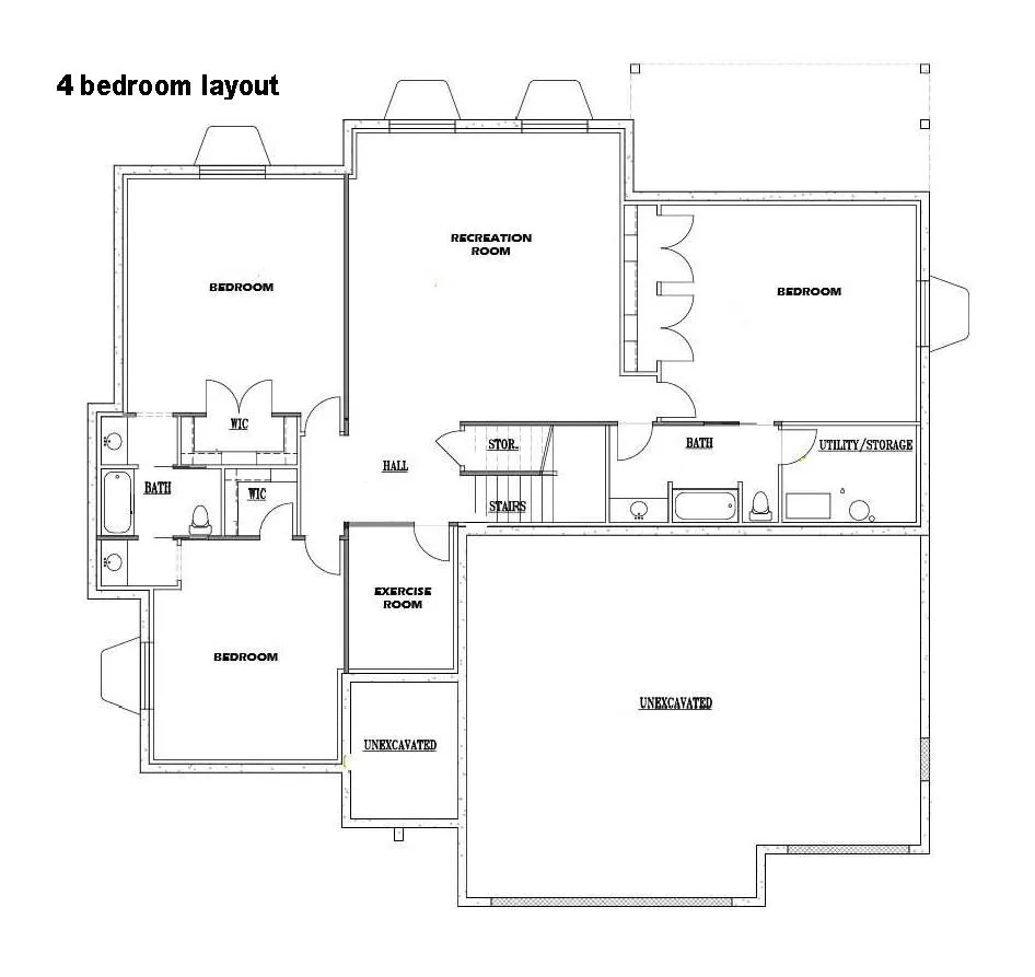 4 bedroom Floor plan