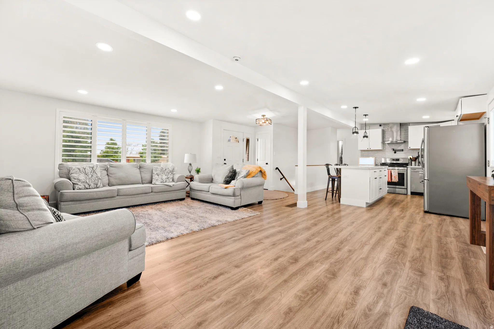 Upstairs Living Room, Kitchen, Dining Area