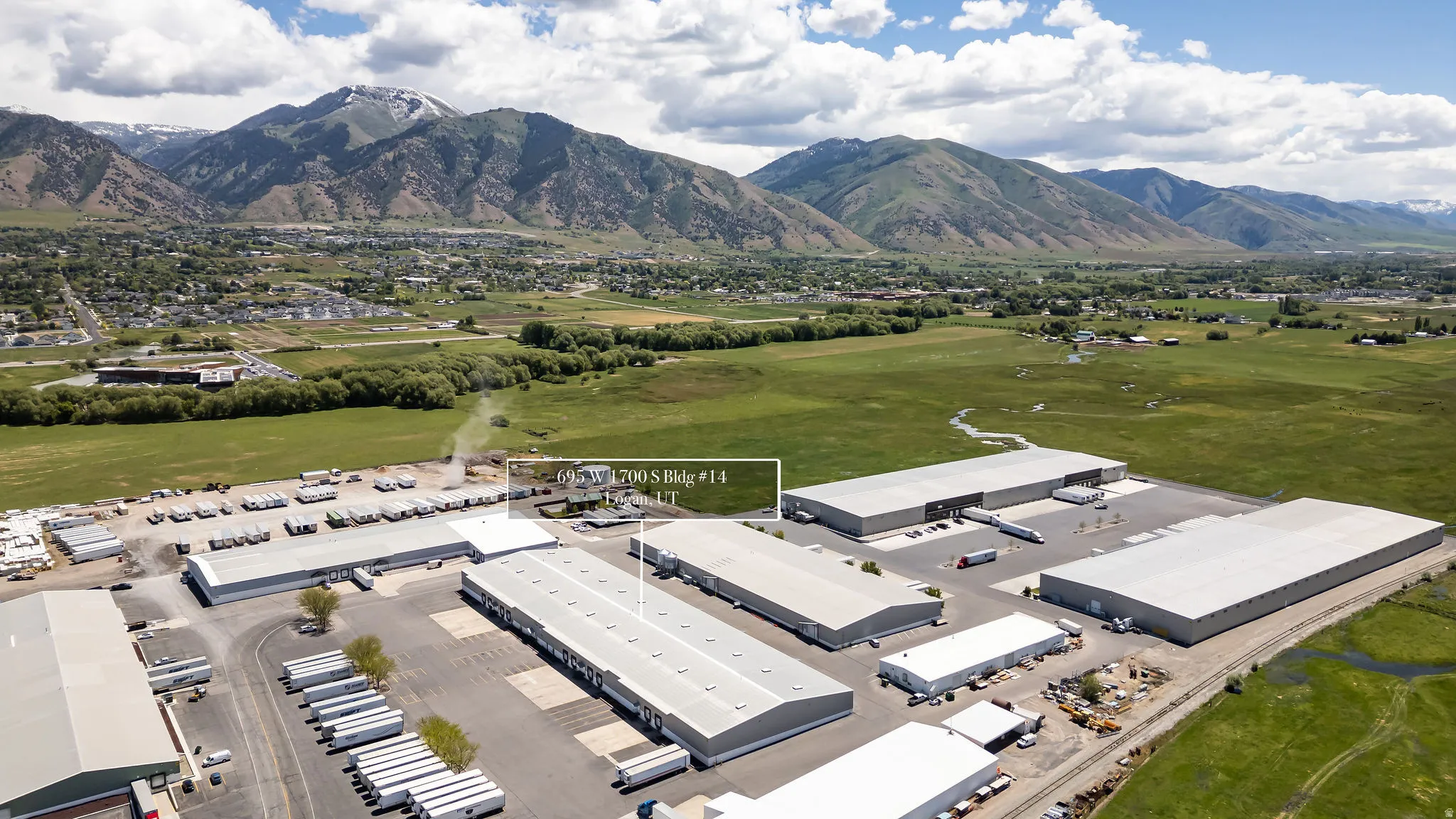 Industrial buildings with extensive paved exterior space
