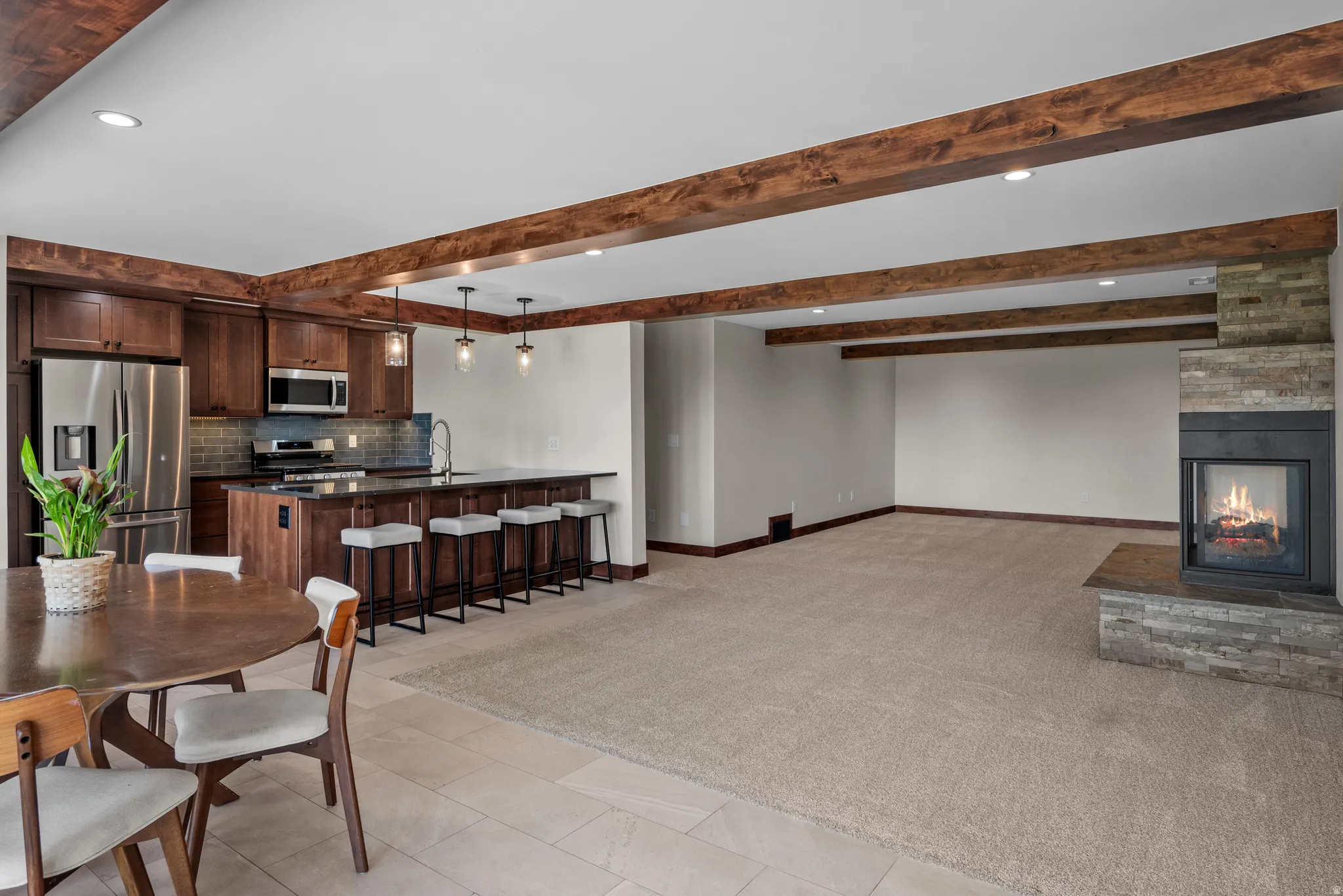 Basement Kitchen and living room