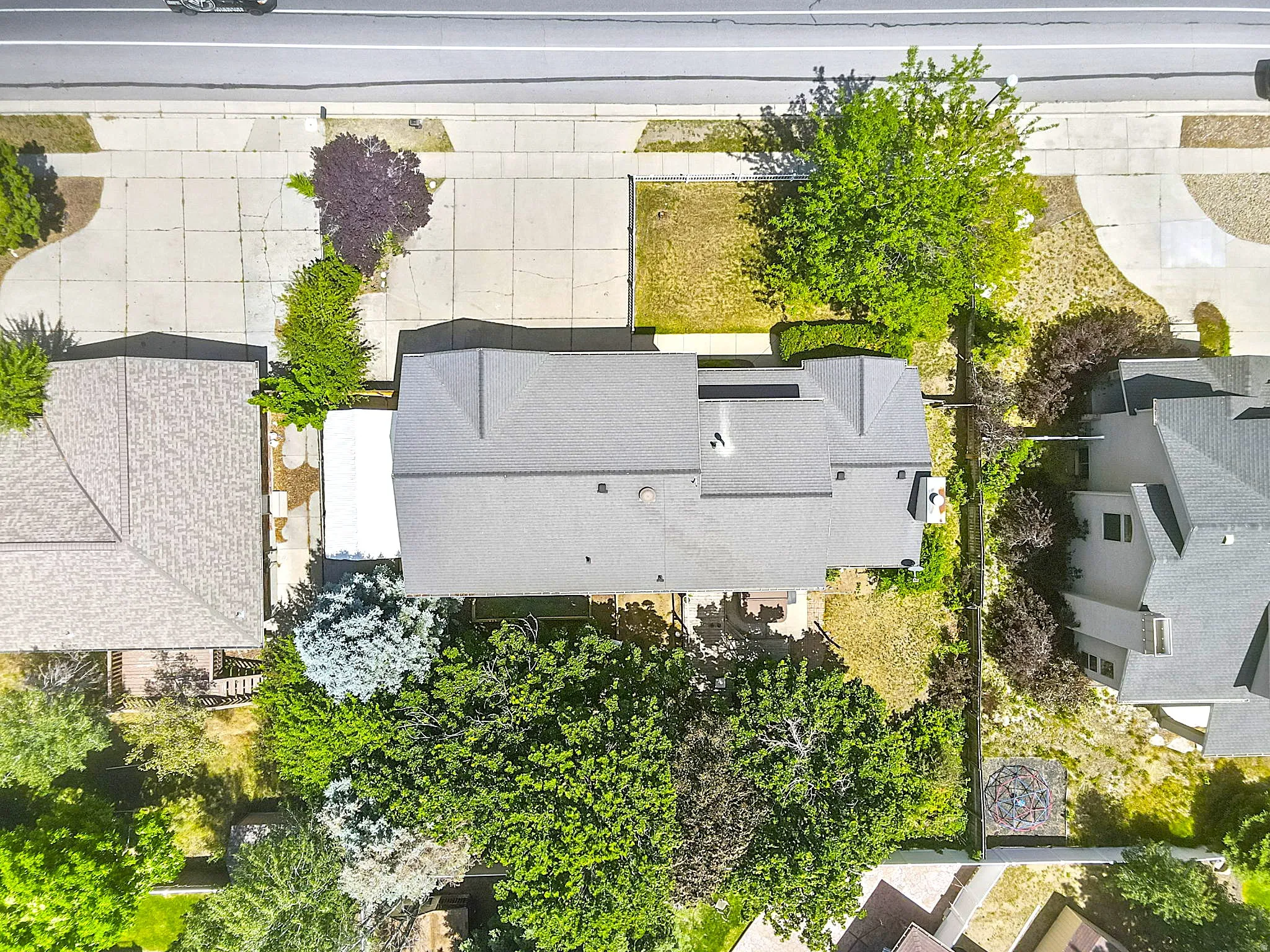 Aerial overview of the home.