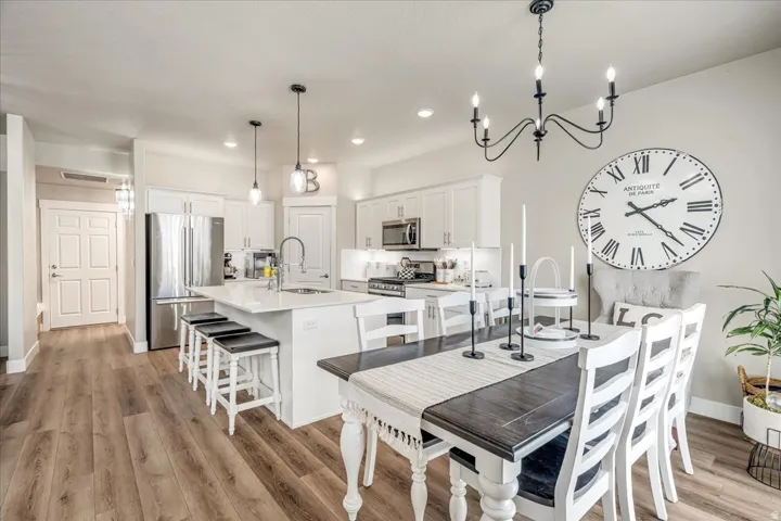 Room for a large table and chairs