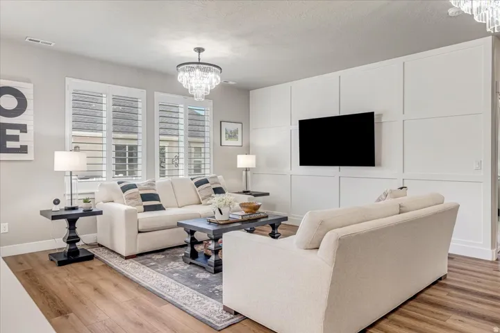 Feature wall in living room