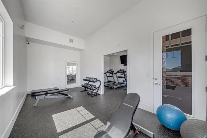Workout area in clubhouse