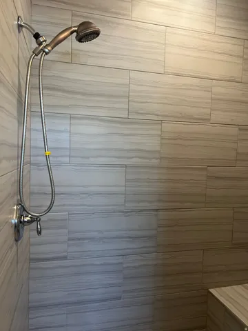 Shower with bench