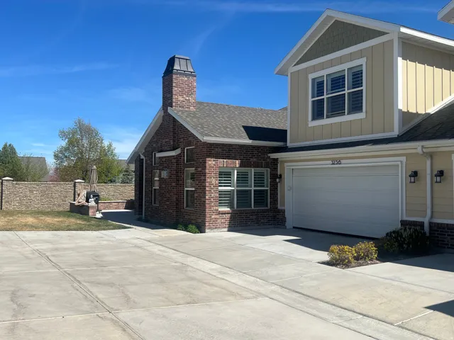 Front, side view of home